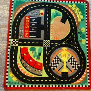 Melissa & Doug Round the Speedway Race Track Rug